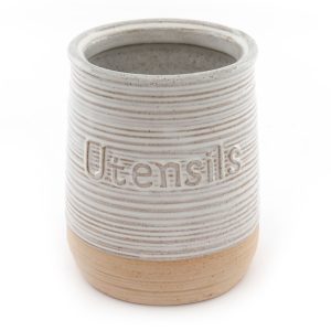 Natural Ceramic Utensil Holder 15cm