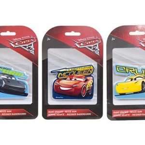 Cars 3 Jumbo Eraser On Blister Card 3 Assorted