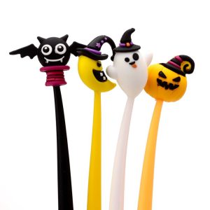Fine Tip Pen with Topper - Party Bat, Pumpkin, Ghost & Moon