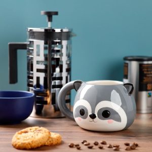 Ceramic Shaped Head Mug - Adoramals Raccoon